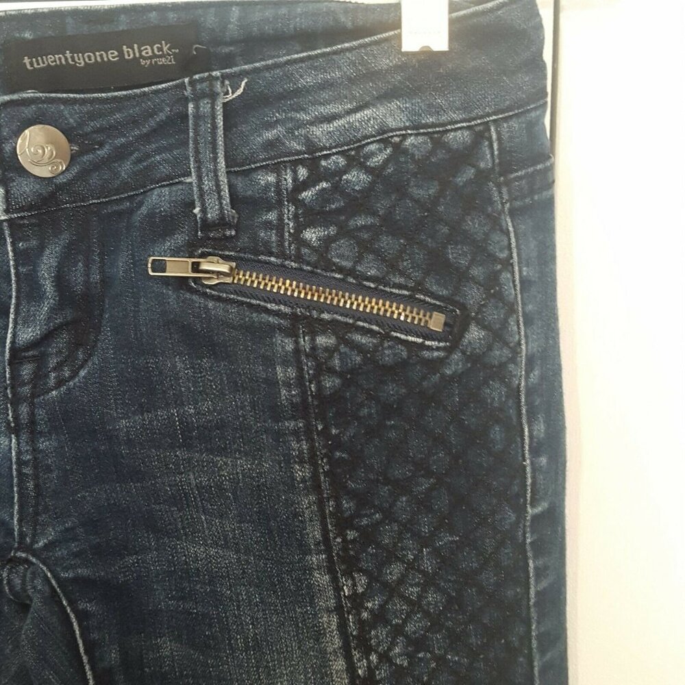 Twentyone Black Women's Jeans cotton blend Super Skinny Dark Wash Size 0 - Picture 4 of 12